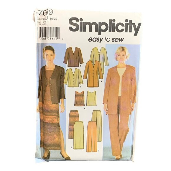 Simplicity Easy-To-Sew Women' Jacket Skirt Pants Pattern 16-22 uncut - Picture 1 of 2